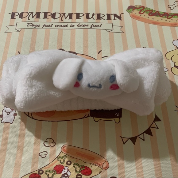 White Cinnamoroll Bow Design Soft Stretchy Spa Headband - Picture 1 of 12